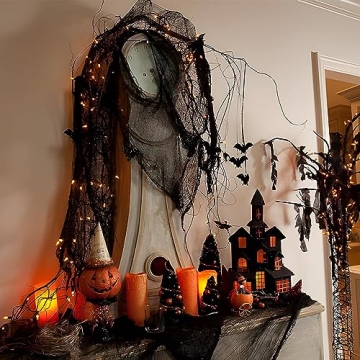 Premium Black Cheesecloth for Halloween Decor and Crafts