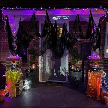 Premium Black Cheesecloth for Halloween Decor and Crafts