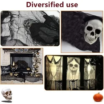 Premium Black Cheesecloth for Halloween Decor and Crafts