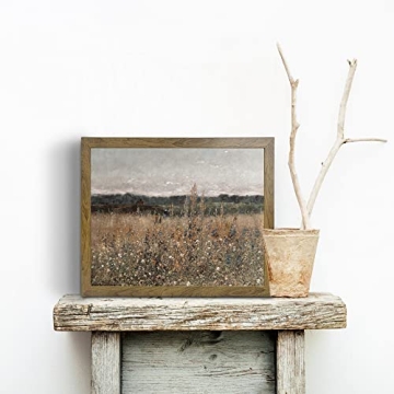 Vibrant Vintage Wildflower Field Art Print for Home Decor