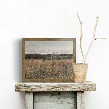 Vibrant Vintage Wildflower Field Art Print for Home Decor