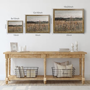 Vibrant Vintage Wildflower Field Art Print for Home Decor