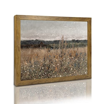 Vibrant Vintage Wildflower Field Art Print for Home Decor