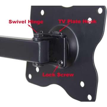 VideoSecu ML12B Articulating Arm for 19-32 Inch Monitors
