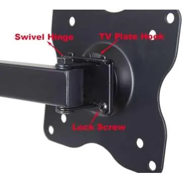 VideoSecu ML12B Articulating Arm for 19-32 Inch Monitors