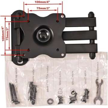 VideoSecu ML12B Articulating Arm for 19-32 Inch Monitors