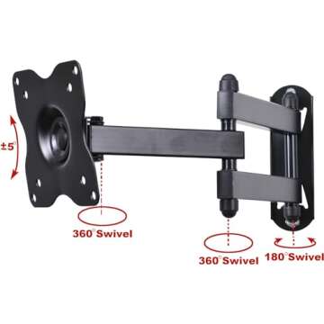 VideoSecu ML12B Articulating Arm for 19-32 Inch Monitors