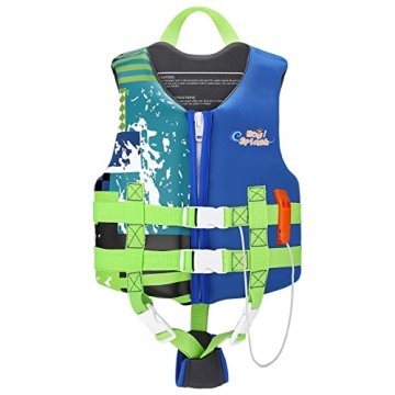 HeySplash Toddler Swim Vest, Kids Floaties Swimming Jacket, Jumper Swimsuit with Adjustable Strap, F...