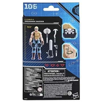 G.I. Joe Classified Series Dreadnok Buzzer, Collectible Action Figure, 106, 6 inch Action Figures for Boys & Girls, with 6 Accessory Pieces