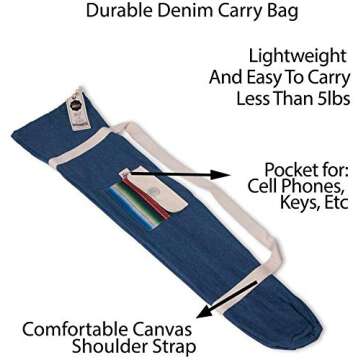 beachBRELLA Beach Umbrella with Fringe - UV Protection & Portability