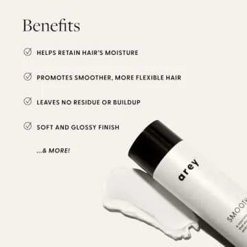 Arey Smooth Conditioner | Reduce the Signs of Aging Hair | Retains Moisture, Promotes Smoothness | For Use with Wash Shampoo | Vegan, Gluten-Free, Residue-Free & Cruelty-Free (8.45 Fl Oz, 30 Uses)