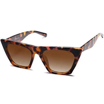 Trendy Oversized Square Cateye Polarized Sunglasses for Women - SOJOS SJ2115