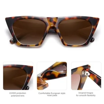 SOJOS Trendy Oversized Cateye Polarized Sunglasses