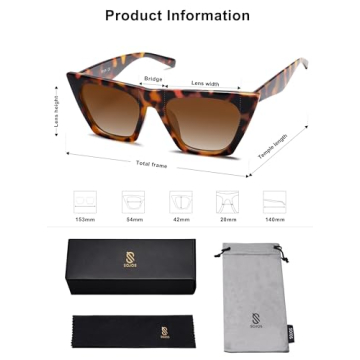 SOJOS Trendy Oversized Cateye Polarized Sunglasses