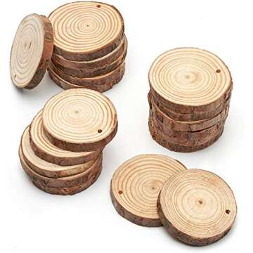 ARTEZA Natural Wood Slices for Crafts and DIY Projects