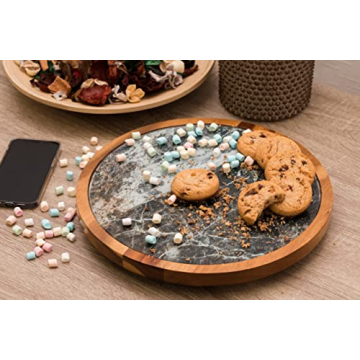 Elegant Acacia Wood Lazy Susan Turntable - Perfect Gift Idea