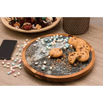 Elegant Acacia Wood Lazy Susan Turntable - Perfect Gift Idea