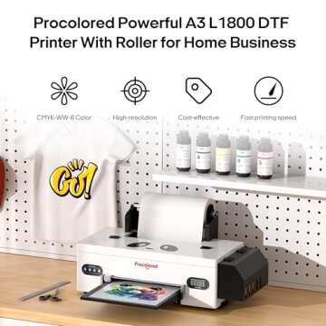 Procolored F13 Panda DTF Printer A3 L1800 Apparel Transfer Printing Machine with White Ink Circulati...