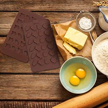 3D Fall Candy Molds for Halloween Pumpkin and Leaf