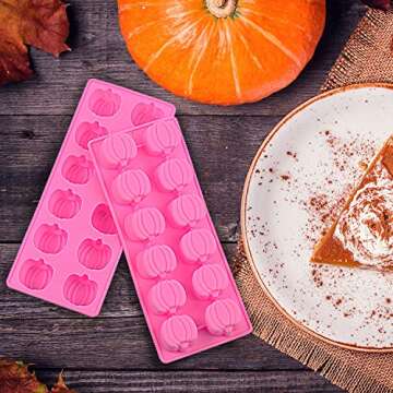 3D Fall Candy Molds for Halloween Pumpkin and Leaf