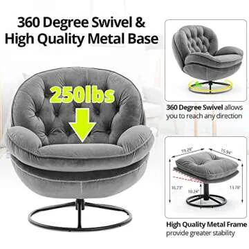 Stylish Velvet Swivel Accent Chair Set for Modern Homes