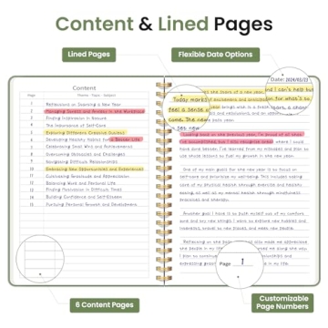 Quality Lined Spiral Journal Notebook for Writing & Note Taking