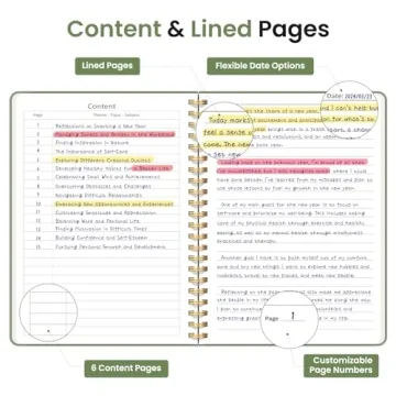 Quality Lined Spiral Journal Notebook for Writing & Note Taking