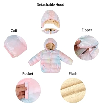 Toddler Baby Puffer Jacket Unisex Warm Winter Coat