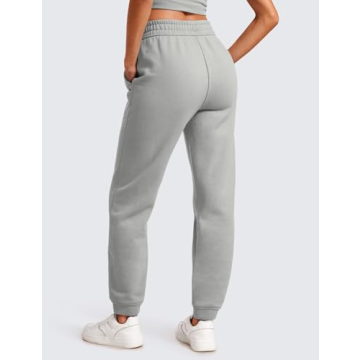 Stylish CRZ YOGA Fleece Sweatpants with Pockets for Women