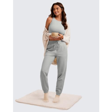 Stylish CRZ YOGA Fleece Sweatpants with Pockets for Women