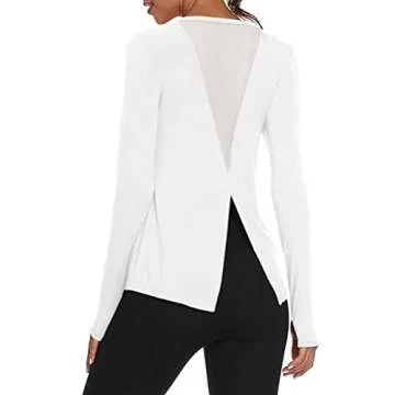 Mippo Stylish Long Sleeve Workout Shirts for Women