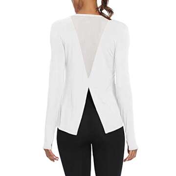 Mippo Stylish Long Sleeve Workout Shirts for Women