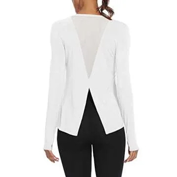 Mippo Stylish Long Sleeve Workout Shirts for Women
