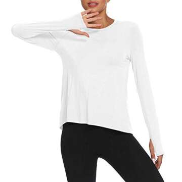 Mippo Stylish Long Sleeve Workout Shirts for Women