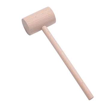 4 Pcs Eco-Friendly Wooden Lobster Mallets - Beechwood Seafood Hammers