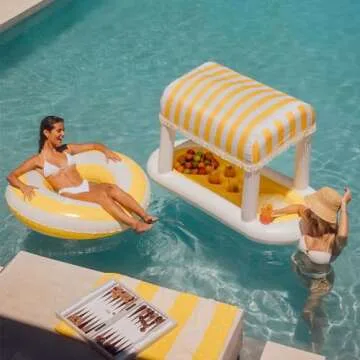 Giant FUNBOY Floating Yellow Cabana for Pool Parties