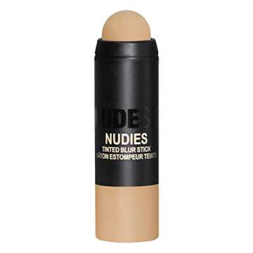 Nudestix Nudies Tinted Blur Foundation Stick, Matte Cream Powder Multitask Makeup to Tint, Blur, Blo...