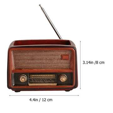 BESTOYARD Retro Creative Radio Shape Flower Pot Retro Flowerpot Succulent Flower Plant Container Desk Flower Pot Cactus Plant Pot