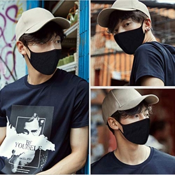 Black Windproof Cotton Masks - 6pcs Outdoor Set