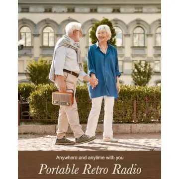 PRUNUS J-120 Vintage Bluetooth Portable Radio