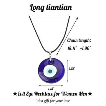 Protective Evil Eye Necklace for Men and Women