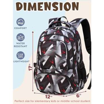 BLUEFAIRY Kids Backpack for Boys School Bookbags for Elementary Primary Middle School Bags Book Bags...