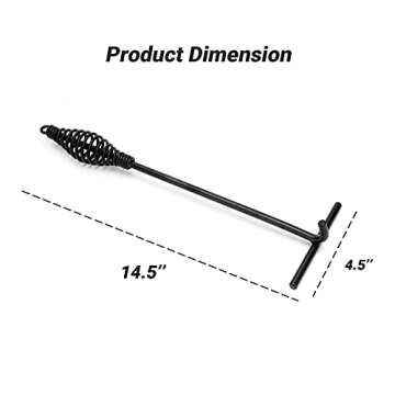 Stanbroil 15" Dutch Oven Lid Lifter with Spiral Bail Handle, Cast Iron Dutch Oven Lid Lifter for Out...