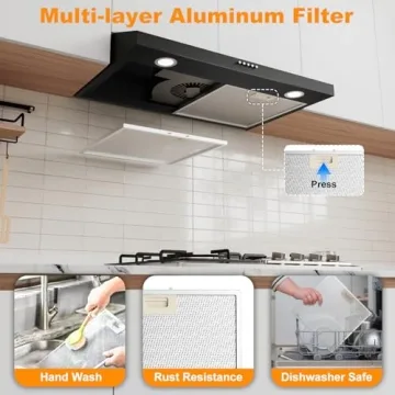 Alemania 30 Inch Under Cabinet Range Hood with Filter