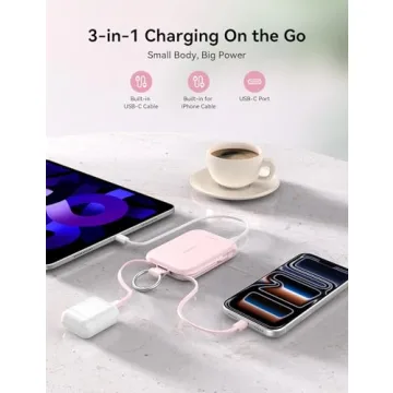 RORRY 5000mAh Portable Charger Power Bank with Keychain