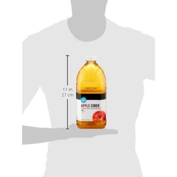 Amazon Brand - Happy Belly, Unfiltered Apple Cider from Concentrate, Bottle, 64 fl oz (Pack of 1)