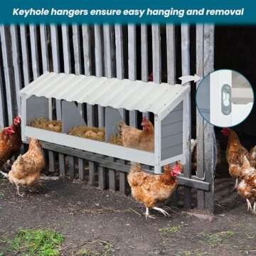 Sturdy PETSFIT Triple Chicken Nesting Box for Your Hens