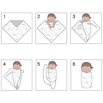 PESAAT Cotton Baby Swaddle Hat Set for Newborns