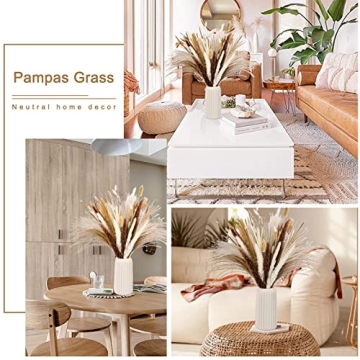 Simetufy Pampas Grass 120PCS for Boho Home Decor