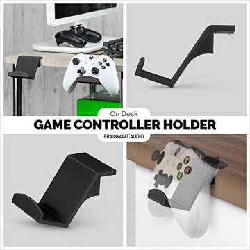 BRAINWAVZ Game Controller Desktop Stand Holder (2 Pack) for XBOX ONE 360 SWITCH PS4 STEAM PC NINTEND...